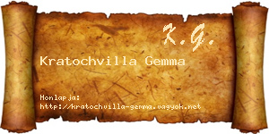 Kratochvilla Gemma névjegykártya